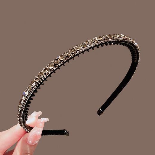 丁摩 韩国新款高级砂糖水钻细款发箍气质百搭满钻头箍发卡发饰5ZF-6446 商品图1