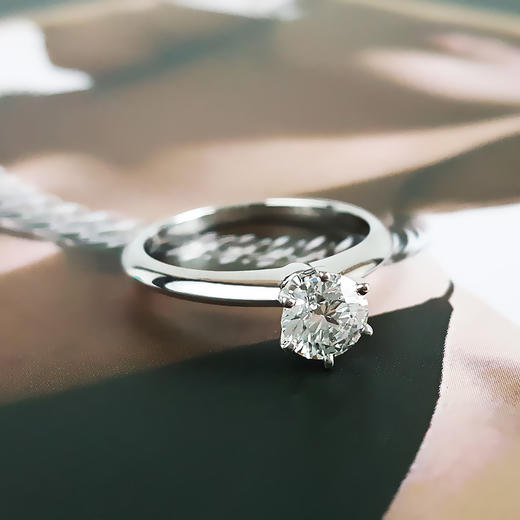 【95新】Tiffany & Co.蒂芙尼铂金六爪0.68ct钻戒52号女士301025NJM51 商品图2