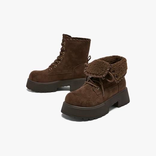 【云粉节】BF楼百思图2026春季新款牛皮厚底粗跟乐福鞋小皮鞋女单鞋UXV03AA6 吊牌价999.现价500 商品图0