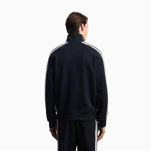 EMPORIO ARMANI 阿玛尼 男士饰有撞色条纹 ASV 全拉链运动卫衣 黑色 EM002872 AF13488 UB118 商品图2