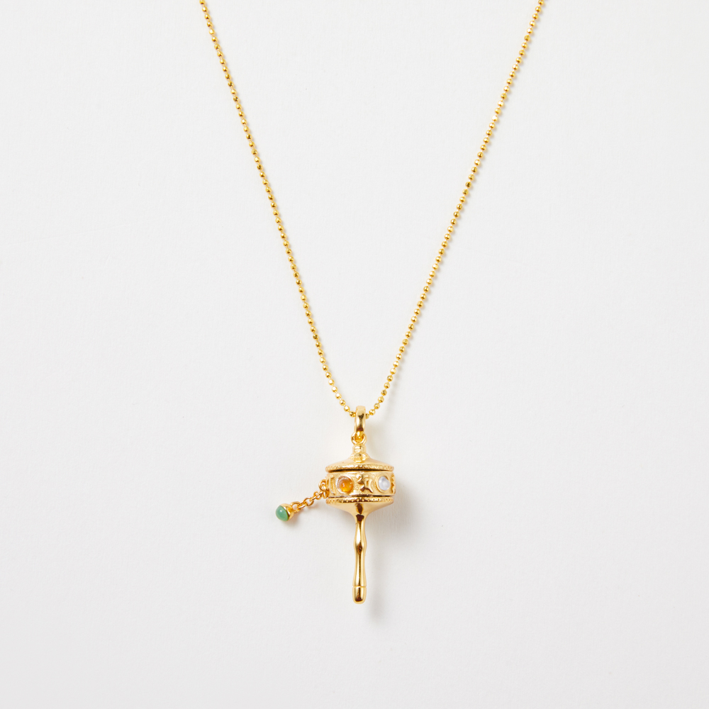 转经筒翡翠项链