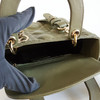 【95新】Dior迪奥Lady Dior手袋绿色金扣四格徽章戴妃手提单肩包女士181125AK16 商品缩略图8