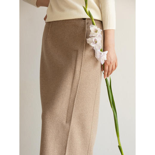 牧衣游原创 双面呢半身裙冬软糯柔软保暖宽松百搭直筒半裙 灵羽逸 商品图3