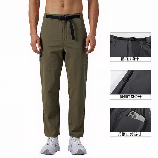 跃牌【跃LEAP-ACTIVE】男防泼水软壳冲锋裤 户外机能徒步耐磨高弹直筒运动长裤L52143 商品图1
