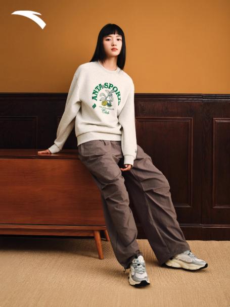 【关晓彤同款】安踏易打理卫衣休闲套头衫女秋季新款长袖162538701 商品图3