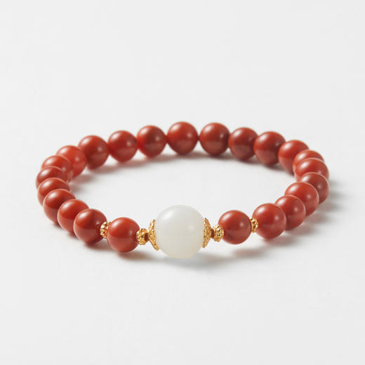 南红和田玉单圈手串 商品图1