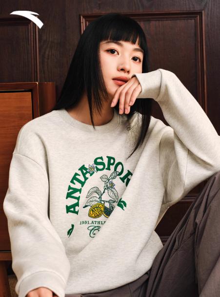 【关晓彤同款】安踏易打理卫衣休闲套头衫女秋季新款长袖162538701 商品图1