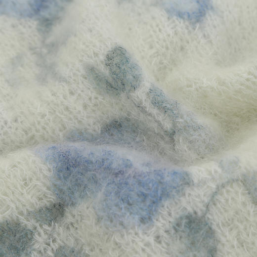 QH606斯尔丽25新款慵懒甜美软糯女人味立体花宽松显瘦上衣 商品图8