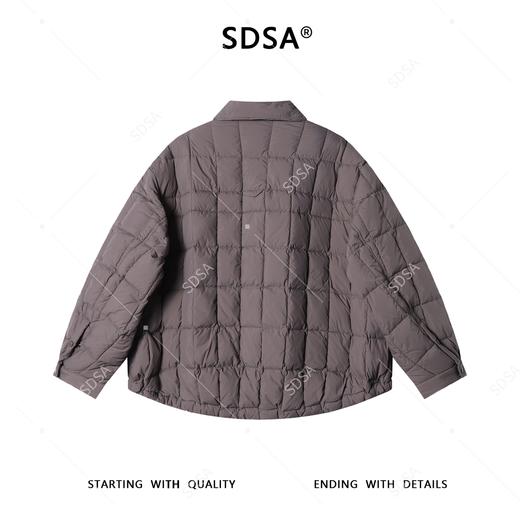 SDY5130SDSA男士秋冬新款痞帅男装简约纯色格子翻领羽绒服外套设计师百搭 商品图5
