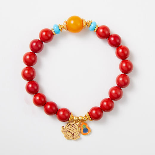 朱砂蜜蜡挂坠手串 商品图0