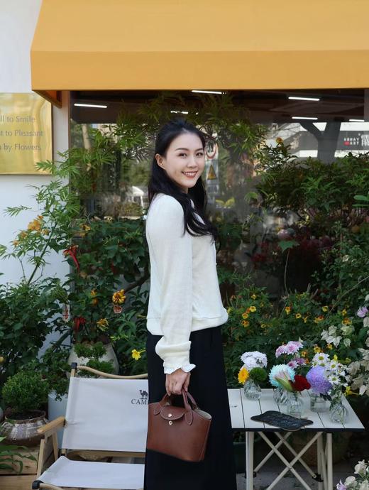 致美仙旅|减龄花边珠扣开衫 商品图2