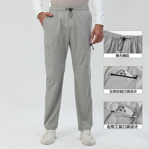 跃牌【跃LEAP-ACTIVE】弹力透气直筒速干长裤运动休闲新款跑步训练软壳登山裤L52145 商品图1