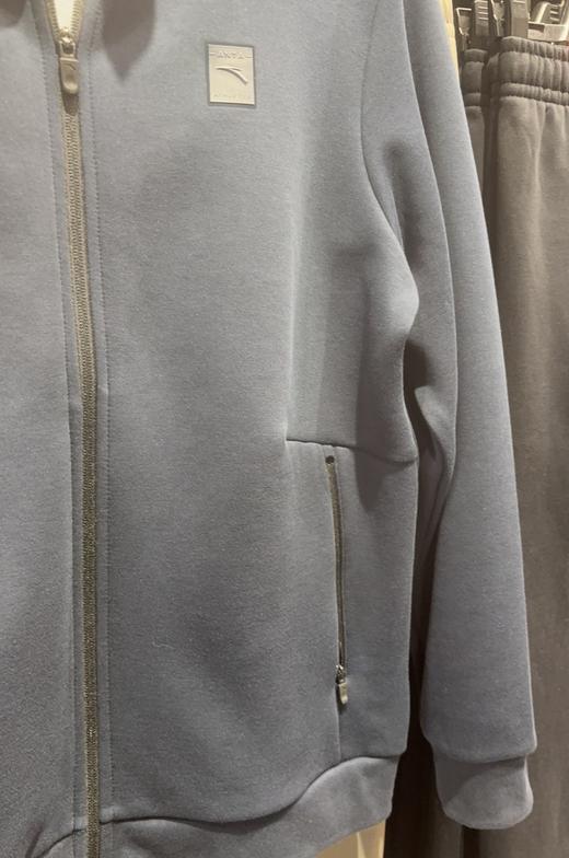 安踏针织运动外套男春秋新款透气立领开衫夹克训练上衣152537701R 商品图3