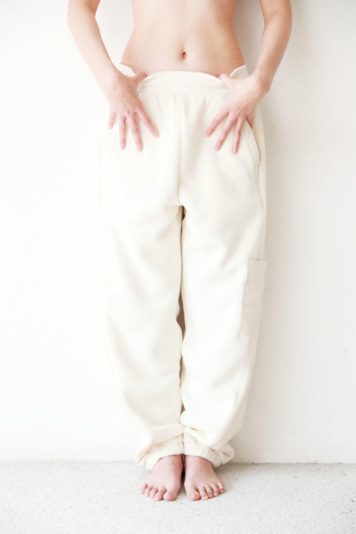 降落伞工装裤，瑜伽训练长裤。侧边小标松紧腰加绒卫裤C112458 商品图11