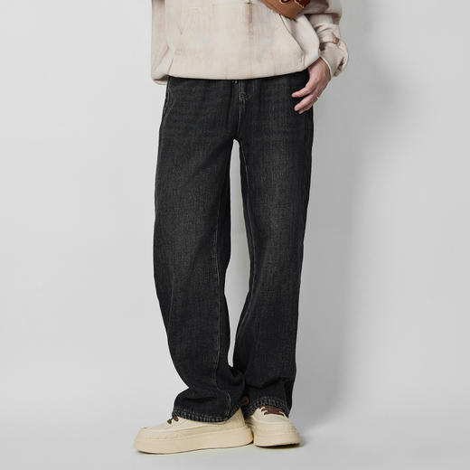 【新品上新】HX 秋冬季水洗直筒牛仔长裤C201440029101 商品图2