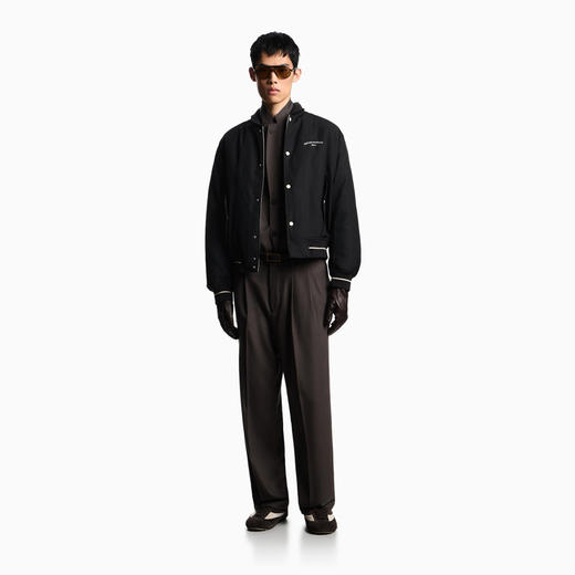 EMPORIO ARMANI 阿玛尼 男士字母徽标刺绣尼龙棉服 黑色 EM003124 AF18264 UC001 商品图4