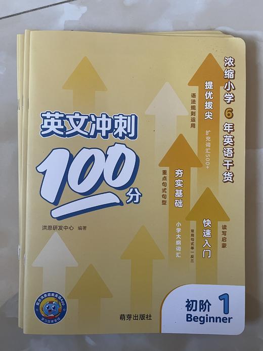 【微瑕】洪恩英文冲刺100分练习册 适合小学1-6年级 商品图0