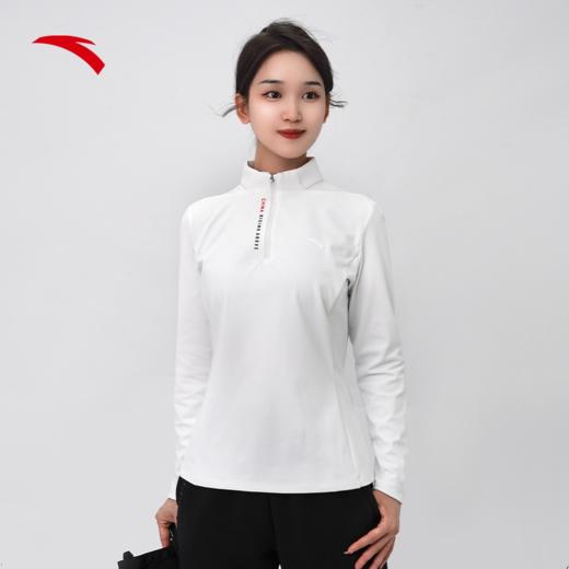 安踏秋季新款女子修身显瘦流光风透气高领长袖162547401RN 商品图0