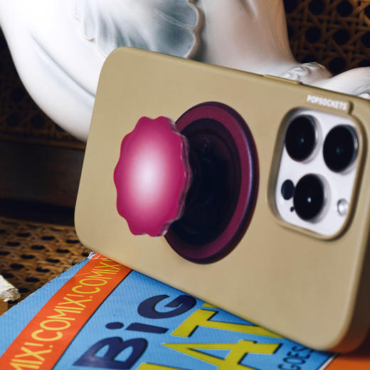 【惬意日常】MagSafe圆啪嗒-波浪花·紫 MAGSAFE磁吸 Round圆啪嗒系列 紫色 波纹 商品图1