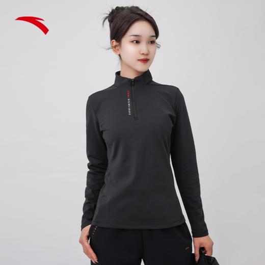 安踏秋季新款女子修身显瘦流光风透气高领长袖162547401RN 商品图2