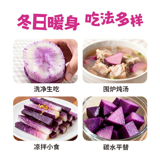 一号农场2025当季新品紫萝卜冰淇淋胡萝卜新鲜脆甜爆汁甜心不辣皮薄好吃 商品图4