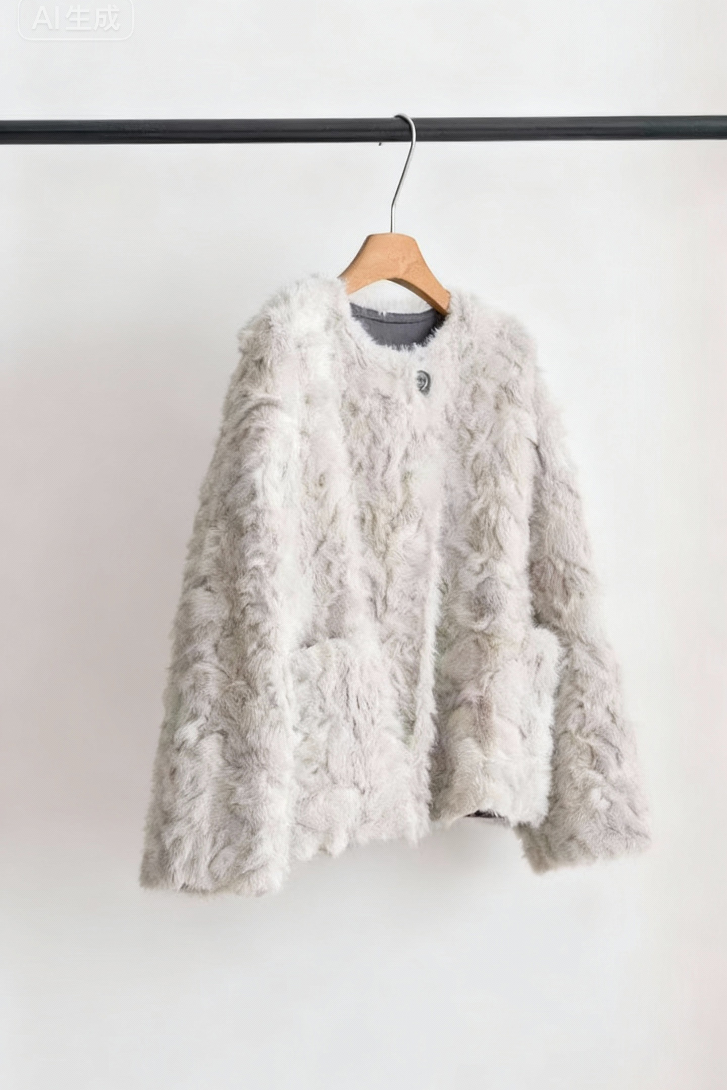 两面穿环保皮草外套