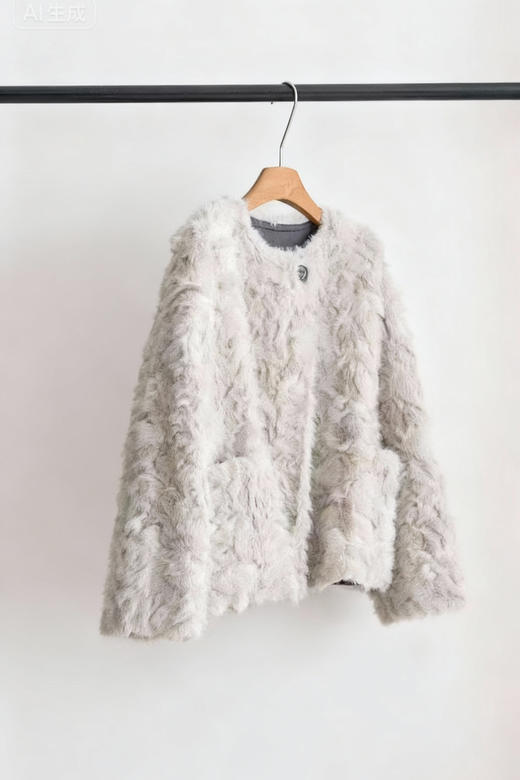 两面穿环保皮草外套 商品图0