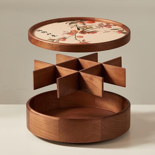 初心| 柿柿如意九宫格圆形果盘 商品图3