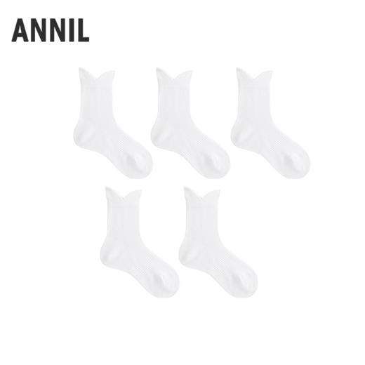 【7A抗菌中袜5双装】男女童中袜五双装春季新款安奈儿童装JM617616 商品图1