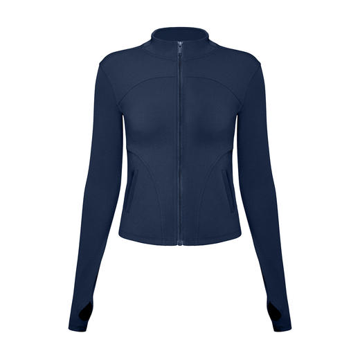 跃牌【倚窗听雨】2025新款裸感瑜伽服外套上衣女立领紧身拉链衫健身服WT18 商品图2