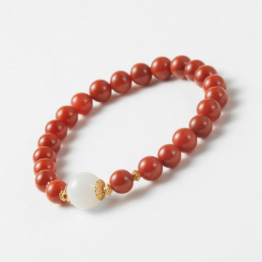南红和田玉单圈手串 商品图2