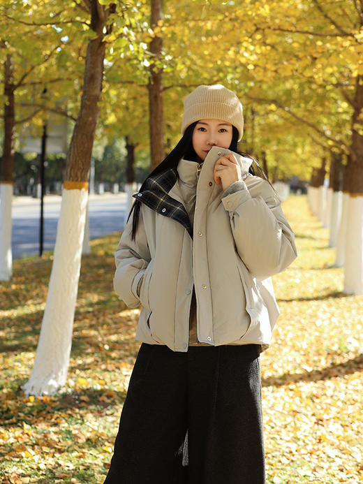 羽绒节 【2件立减30，3件立减50，4件立减80】【板娘同款 短款羽绒服】格子复古时尚 很有年轻活力气息~湖州仓 商品图0