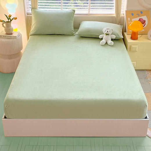 🔥董宇辉热卖爆款​！！匹鲁简约风奶芙绒床笠床垫保护罩固定舒适暖绒 可机洗防静电★★ 商品图10