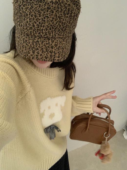 【YW】无忧购减龄卡通狗狗蝴蝶结圆领套头秋冬毛衣女91447（截单后3-5天发货） 商品图9