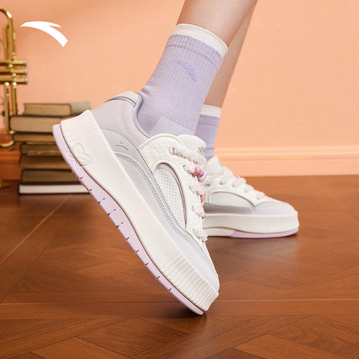 安踏皎月丨板鞋小白鞋秋季新款经典百搭女子休闲运动鞋122548032 商品图2