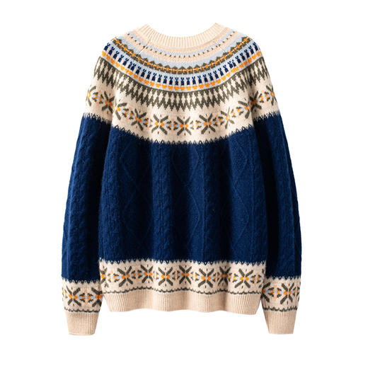 S·Y·C【花之舞】巨难做！100纯山羊绒宽松加厚毛衣女CYR240233 商品图3