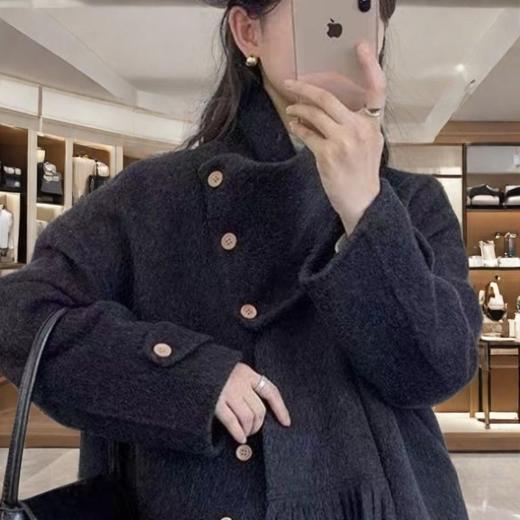 【YW】无忧购“清仓福利”秋冬时尚韩版宽松围巾双面羊绒大衣女羊毛呢外套（截单后3-5天发货） 商品图3