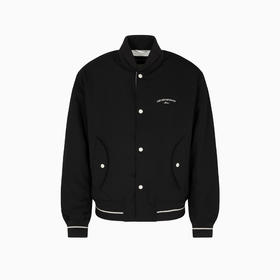 EMPORIO ARMANI 阿玛尼 男士字母徽标刺绣尼龙棉服 黑色 EM003124 AF18264 UC001