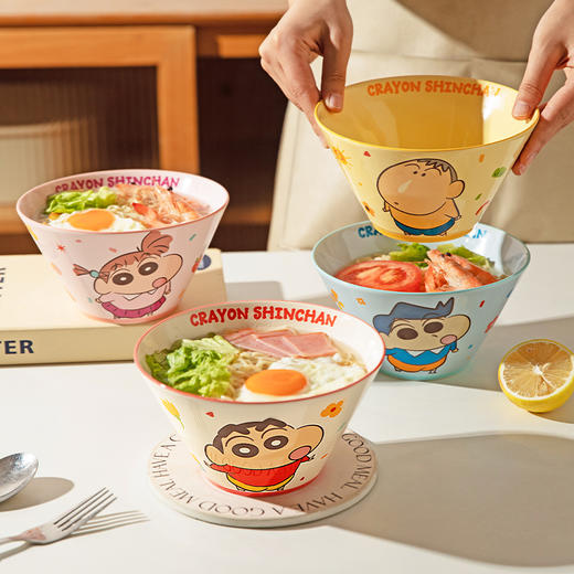 摩登主妇&蜡笔小新泡面碗家用2025新款餐具斗笠碗拉面碗汤碗 商品图0