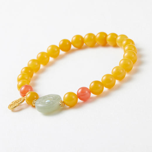 蜜蜡平安扣单圈手串 商品图2