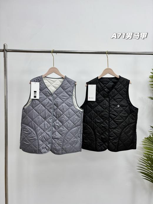 一包2件装，男款绵羊毛保暖马甲，lulu男士经典款绵羊毛纽扣马甲外套！ 商品图3