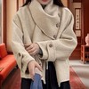 【YW】无忧购“清仓福利”秋冬时尚韩版宽松围巾双面羊绒大衣女羊毛呢外套（截单后3-5天发货） 商品缩略图4