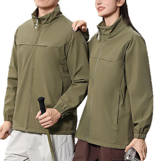 跃牌【跃LEAP-ACTIVE】秋冬薄款单层冲锋衣立领防水风衣休闲宽松长袖夹克外套户外骑行服X30 商品图4