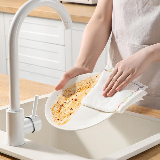 美丽雅8层彩虹疏油抹布5条入30*30 商品图5