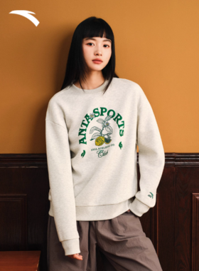 【关晓彤同款】安踏易打理卫衣休闲套头衫女秋季新款长袖162538701