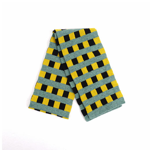 JO GORDON Small Check & Stripe Scarf 羊羔毛彩色条纹格围巾 商品图2