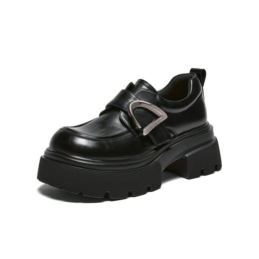 【云粉节】BF楼百思图2026春季新款英伦学院风乐福鞋小皮鞋女单鞋W0671AM6吊牌价799，现价439 商品图0