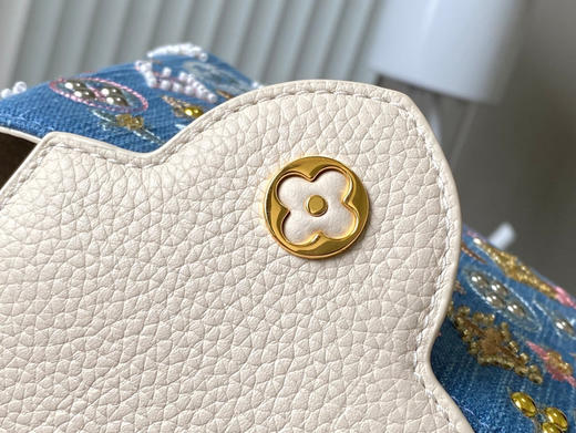 秋冬特惠💰1680 渠道级LV 新品 te级LV 动态芯片 M12947/M48865奶白丹宁花朵刺绣款 商品图7