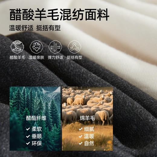 【双12特惠！醋酸羊毛-微喇裤】逸阳秋冬新品加厚保暖休闲松弛感微喇裤8057 商品图2