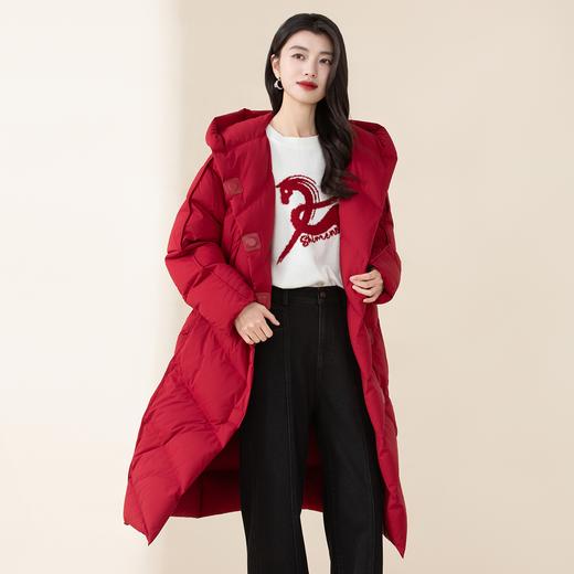 SRR8BE004诗梦星砂红连帽羽绒服 商品图1